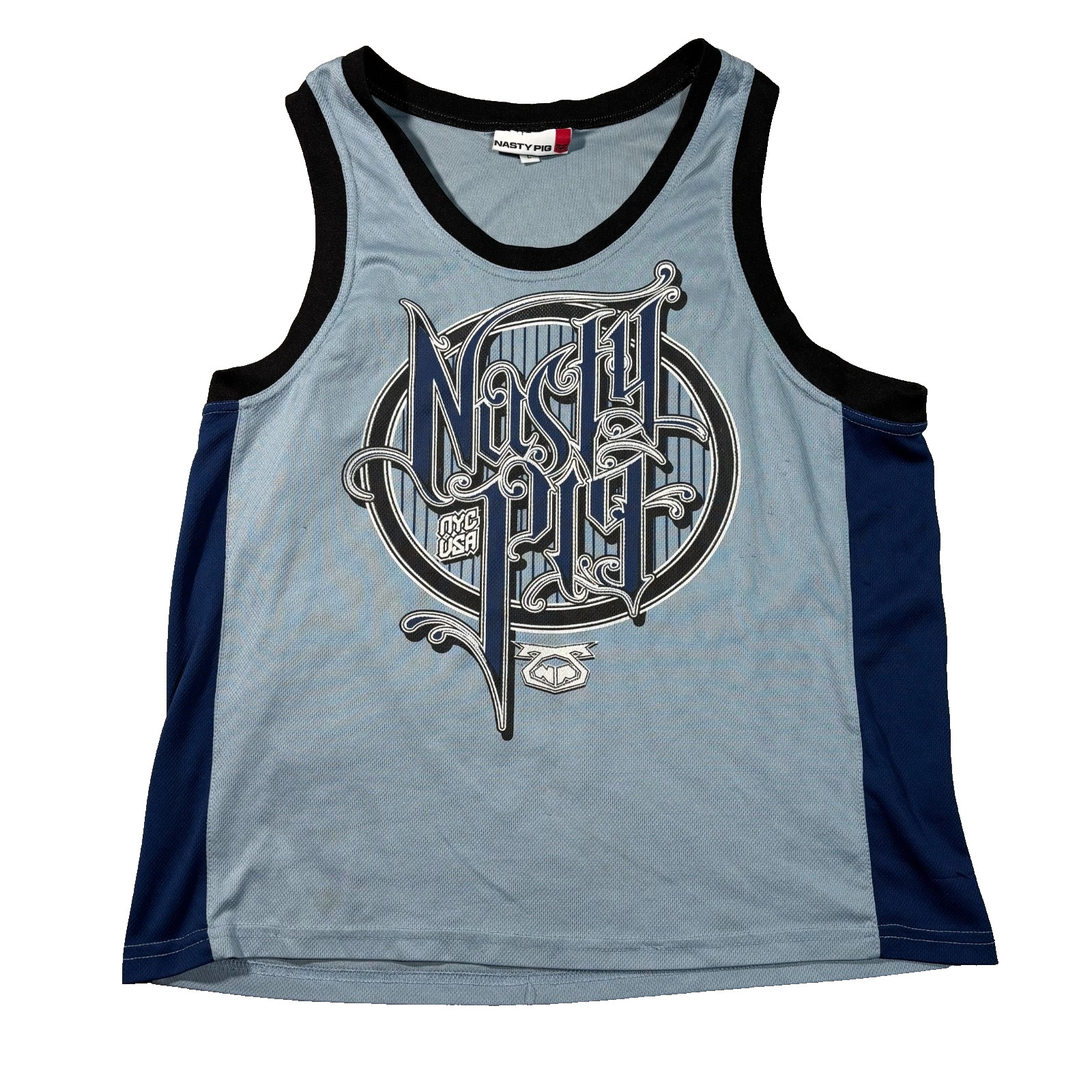 Nasty Pig Tank Top Urban Street Graphic Letter Logo Y2K Jersey Men's Size Large gallery