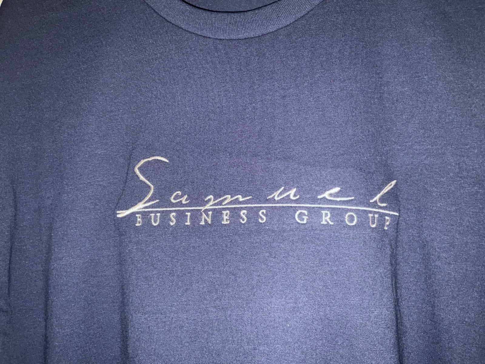 Samuel Business Group Navy Blue Luxury Brand Designer Shirt Embroidered Adult gallery