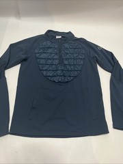 NIKE Soccer Drill Top 1/4 Zip Small Men Teal Academy Therma FIT Winter Warrior