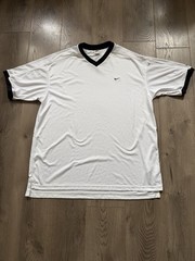 Vintage 90s Nike Blank White Football Jersey Nike Fit Men’s Oversized XL Y2K