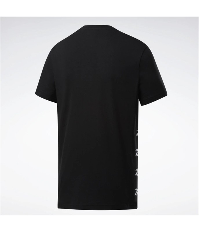 Reebok Mens Classic Repeat Vector Logo Graphic T-Shirt, Black, Medium gallery