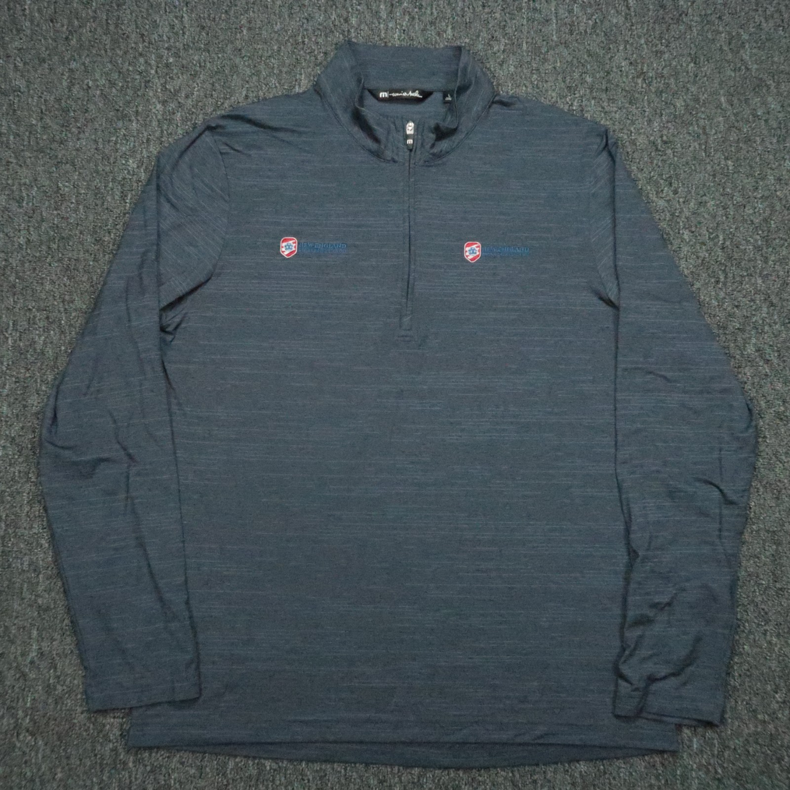 Travis Mathew Pullover Mens Large Blue Havasu 2.0 Quarter Zip NE Pickleball Club gallery