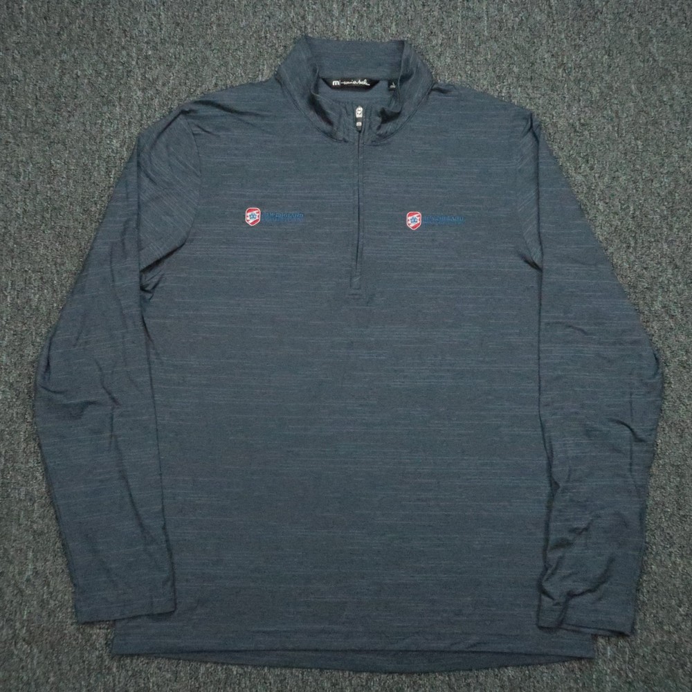 Travis Mathew Pullover Mens Large Blue Havasu 2.0 Quarter Zip NE Pickleball Club