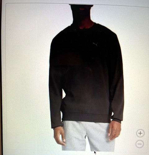 PUMA Long Sleeve Textured Crew SZ LG or MED Black NWT gallery