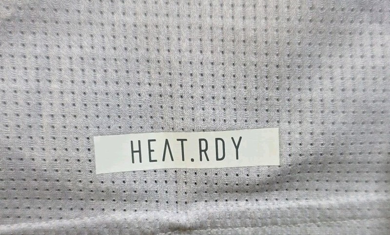 Vintage Adidas HeatReady T-Shirt Men's L White Gray 3 Stripes Logo Red Trim gallery