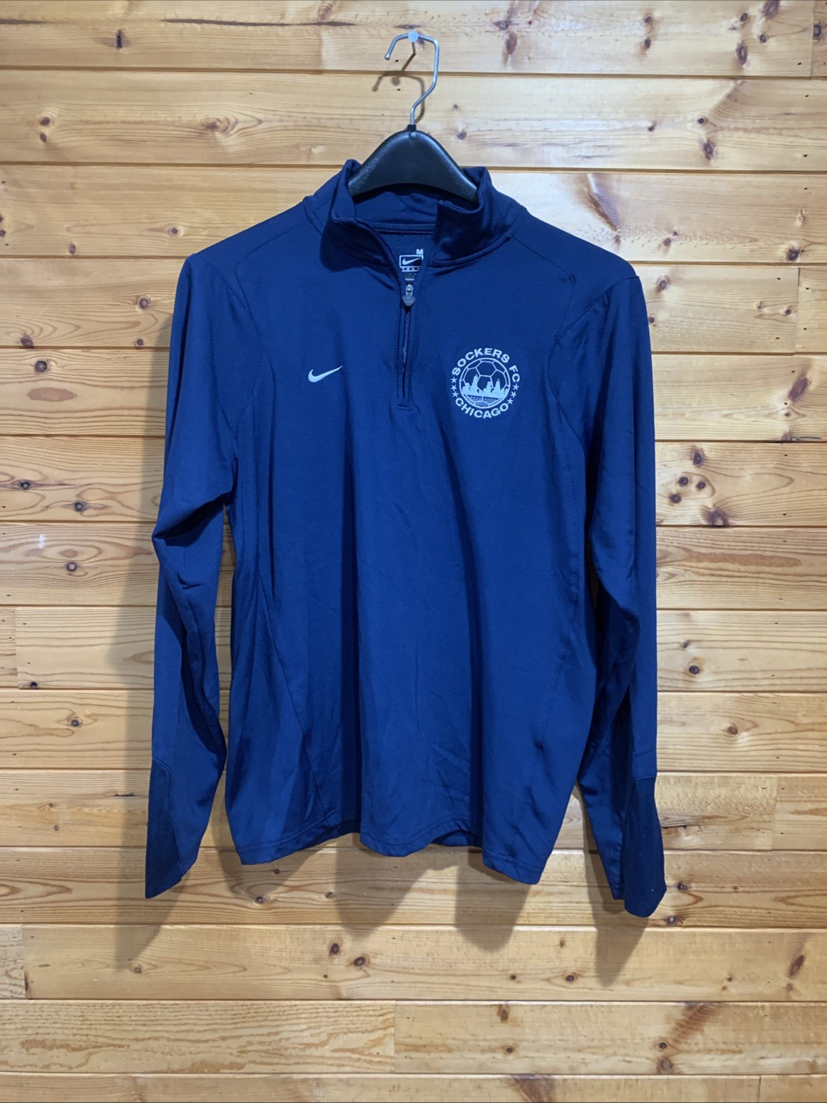 Nike Team Dri-Fit 1/4 Zip Pullover Size M Blue Men's Training gallery