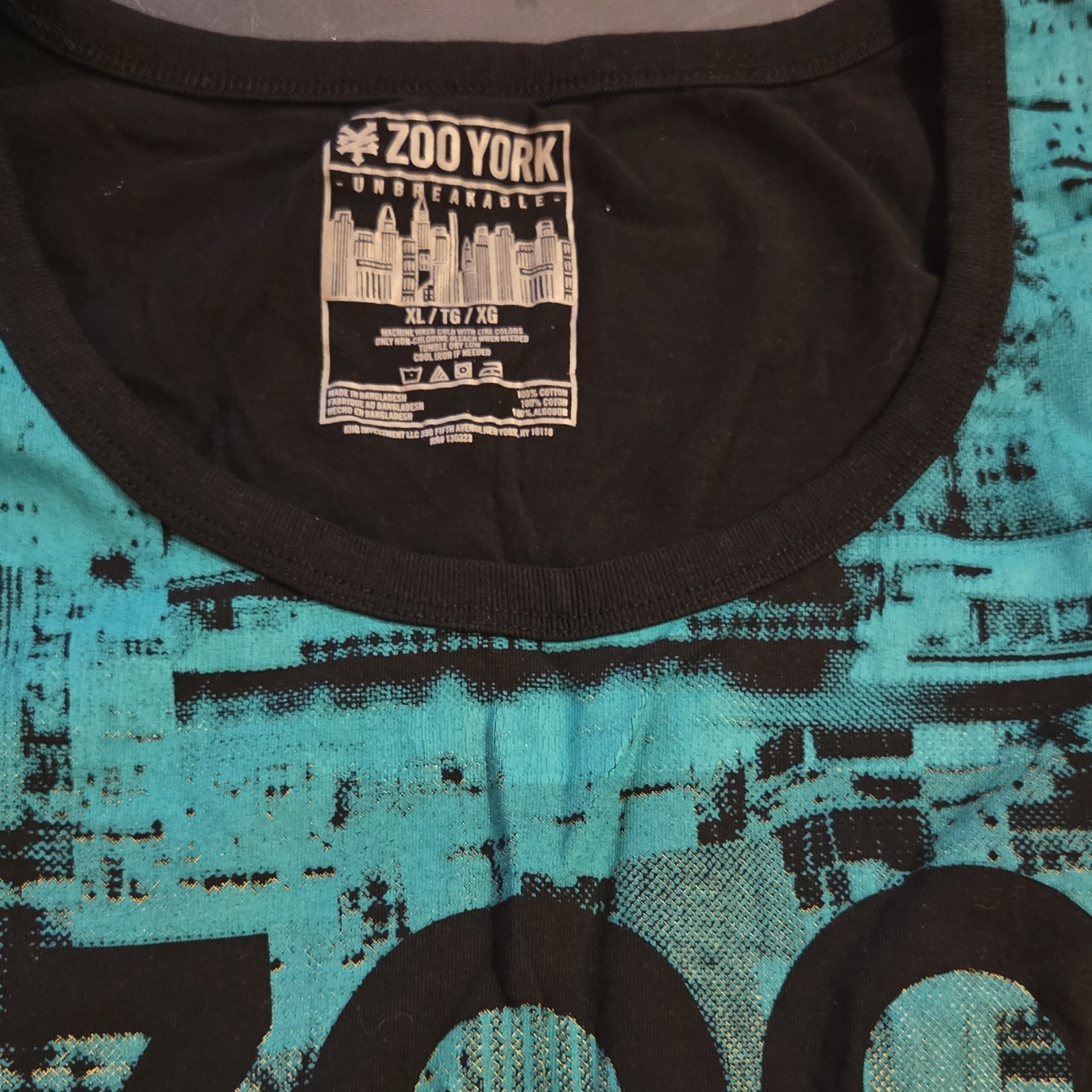 Zoo York XL Blue Yellow Tank Top Unbreakable Graphic Men's gallery
