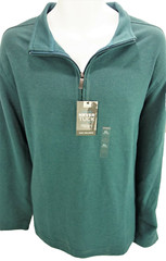 XL Van Heusen Never Tuck Green Reflecting Pond Otto Pull Over 1/4 Zip