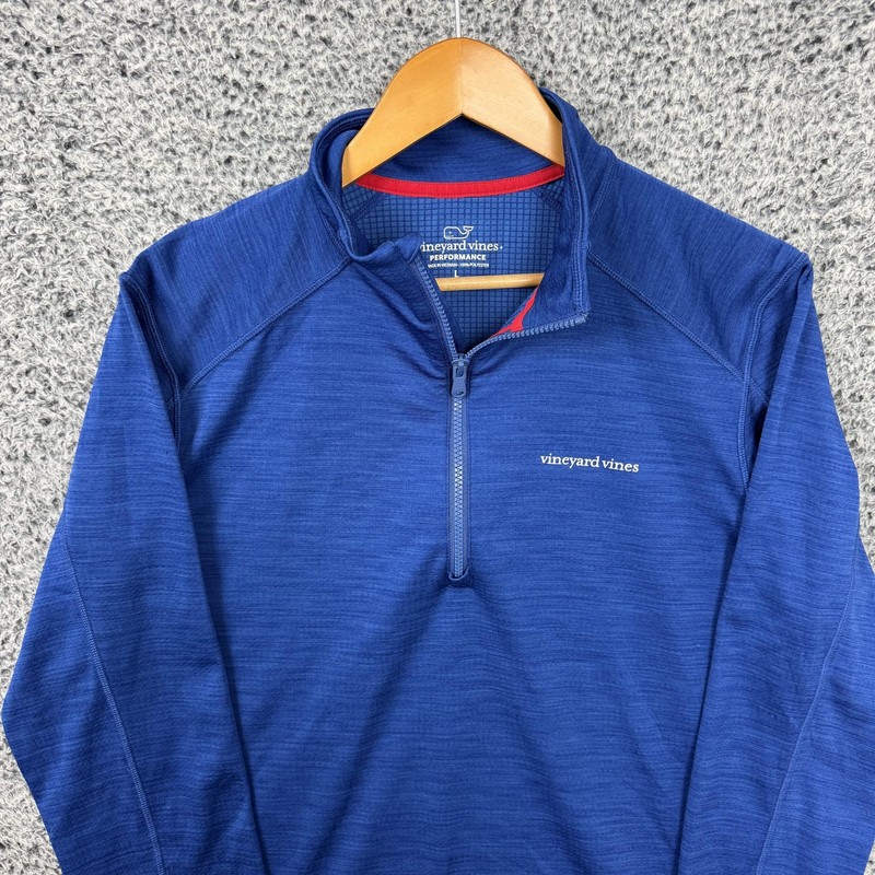 Vineyard Vines Pullover Mens Large Blue Performance 1/4 Zip Lightweight Golf gallery