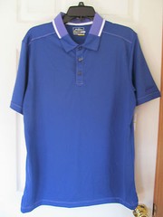 NWT Men’s Jack Nicklaus Blue, Purple, White Short Sleeved Polo Shirt Size Medium