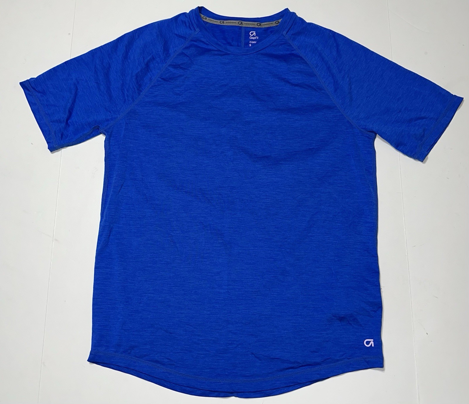 Gap Fit Dry Men’s Size Small Training Short Sleeve Performance Blue T Shirt EUC gallery