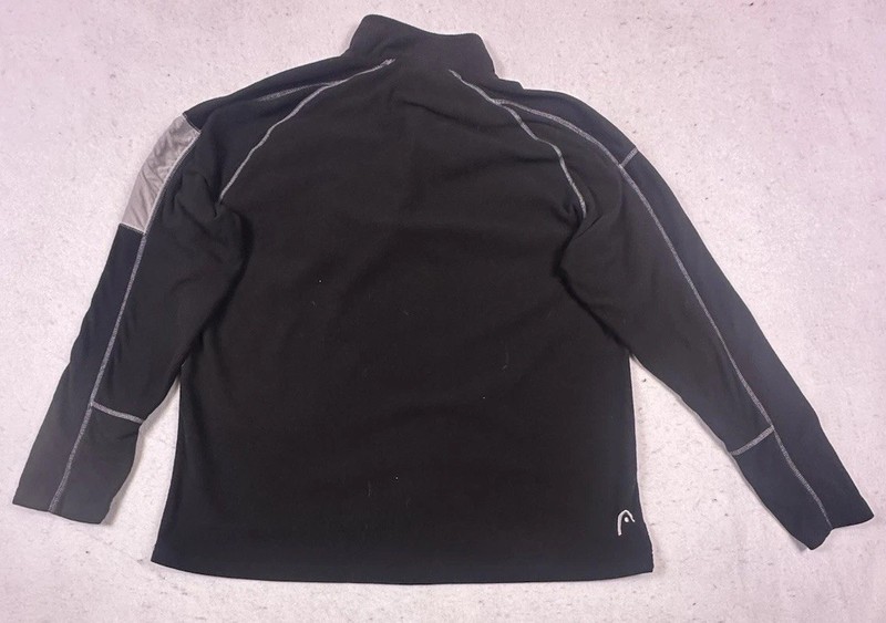 HEAD Mens Fleece 1/4-Zip Size XL Black Classic Top gallery