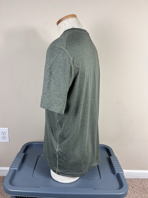 Lululemon Soft Jersey Short Sleeve T-Shirt Heather Green Shirt Men’s Size L gallery