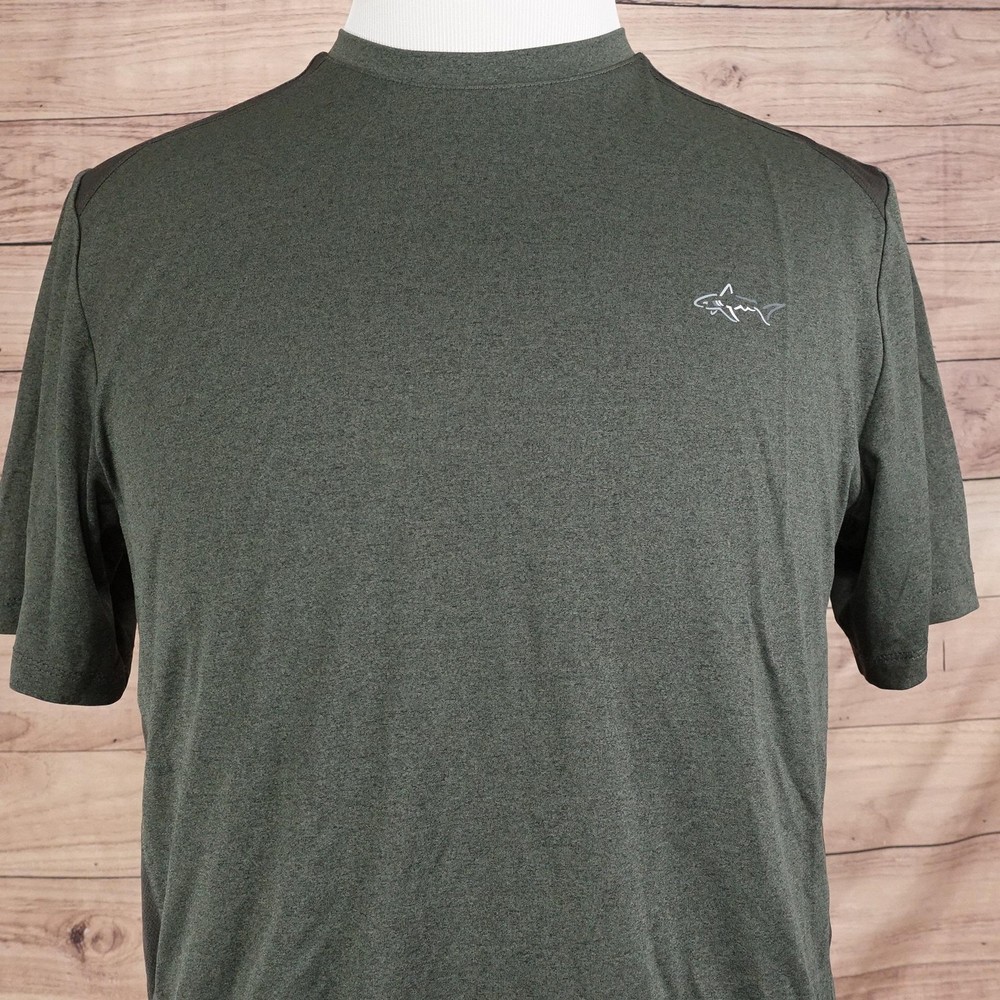 Greg Norman For Tasso Elba Shirt Mens M Green Short Sleeve Golf Athletic Top