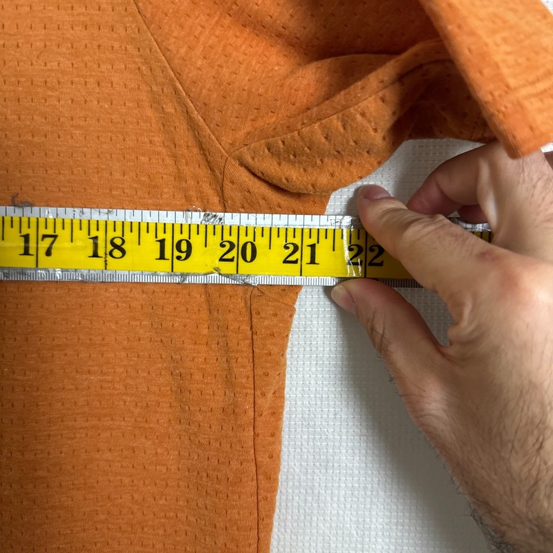 Nike Dri-Fit Men's Large Orange Poly Rise 365 Running Taining Short Sleeve Shirt gallery