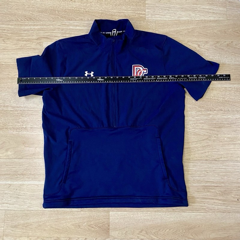 Diamond Club Baseball Pullover Men’s XL Blue 1/2 Zip Short Sleeve Shirt Jacket gallery