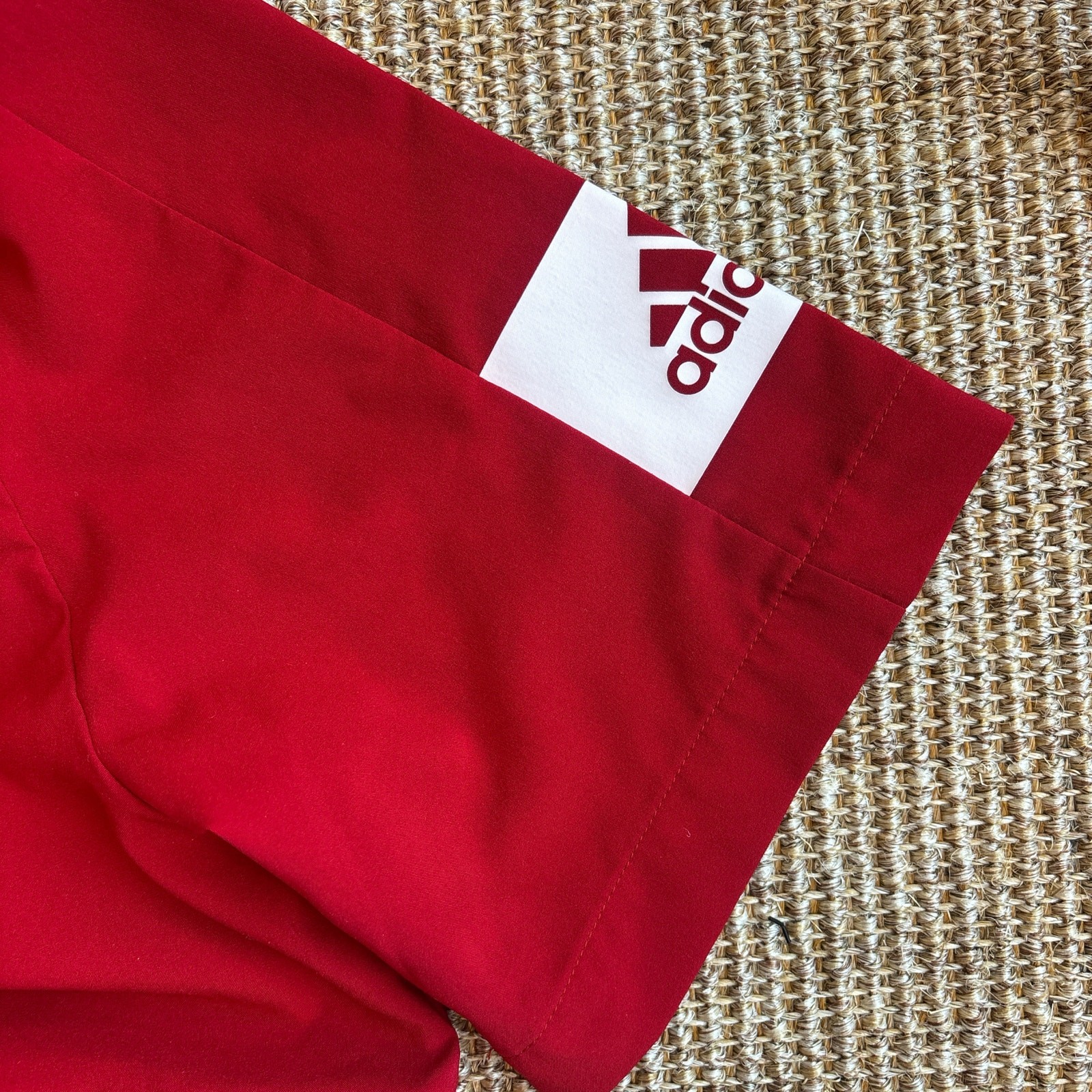 Adidas Men's Red Short Sleeve Pullover Anorak Jacket Size M gallery