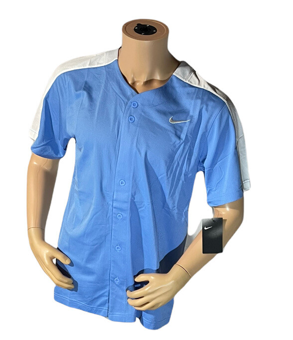 Nike Team Baseball Practice One Button Henley L Blue BQ5399-453
