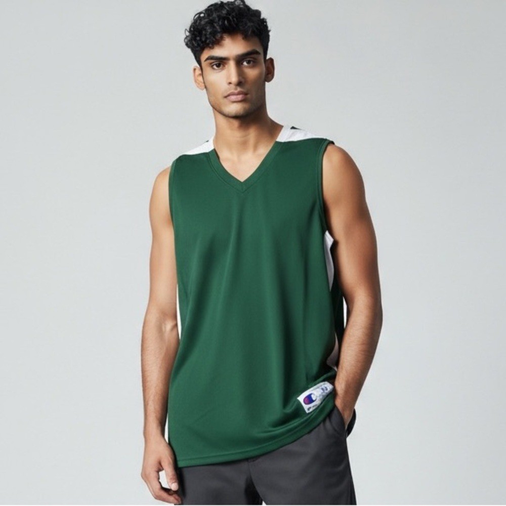 Champion Double Dry Tank Top Men M Green 8359 gallery