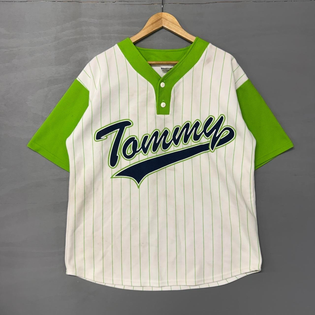 RARE Vintage Tommy Hilfiger 90s Baseball Streetwear Jersey Size Medium gallery