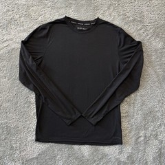 Outerknown Active Mens Long Sleeve Activewear Shirt Black Size Medium