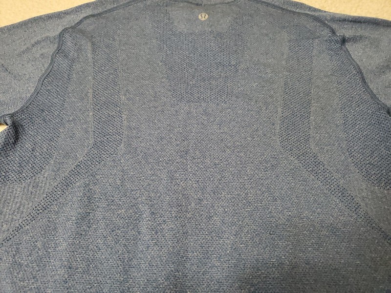 Lululemon Blue Performance S/S X-Static Silver Nylon Athletic Shirt Men's Small gallery
