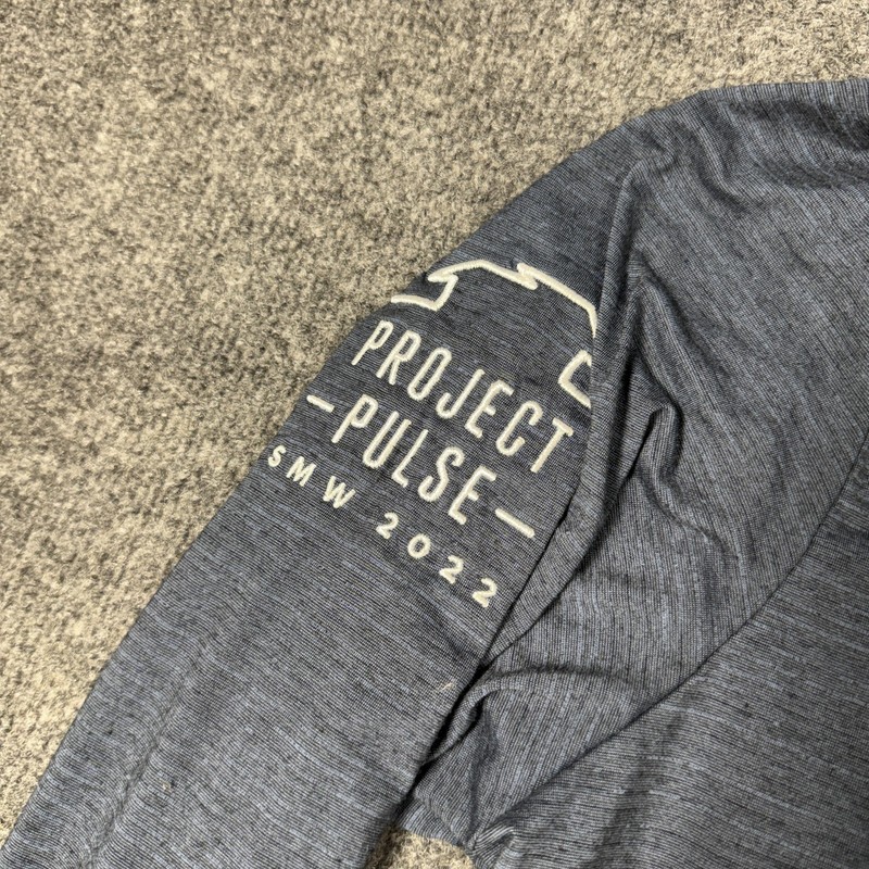 TravisMathew Pullover Mens Large Blue 1/4 Zip Long Sleeve Project Pulse SMW 2022 gallery