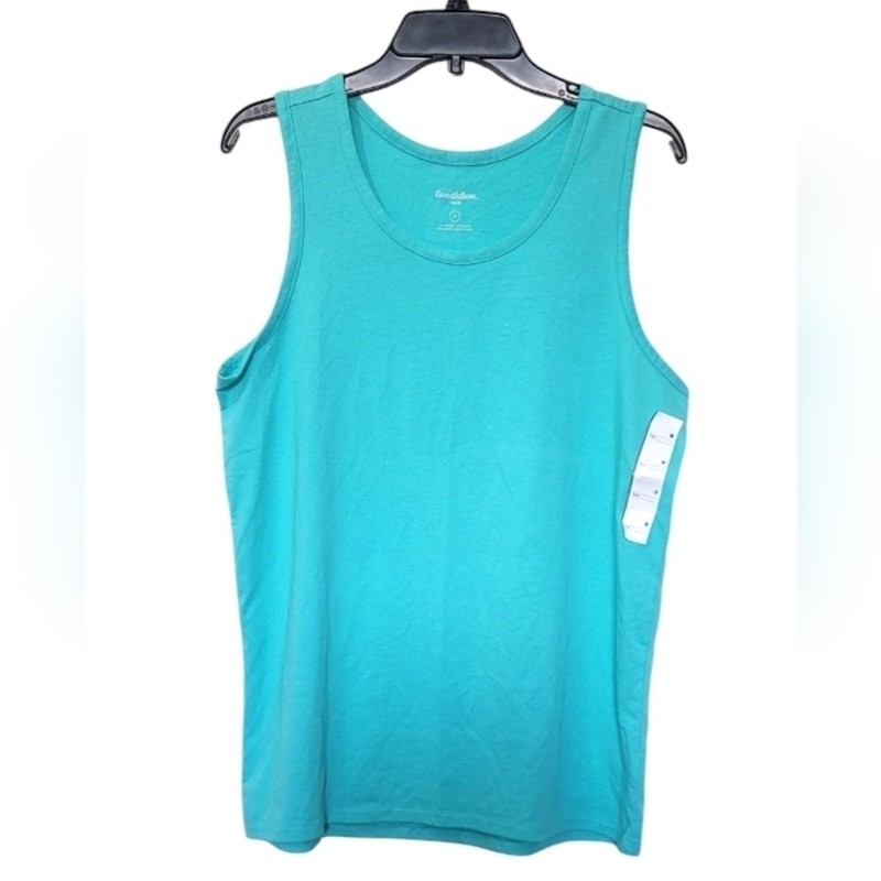 Teal Tank Top with Wide Straps and Relaxed Fit gallery