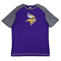 NFL Minnesota Vikings Team Apparel TX3 Cool Men’s Purple Gray T-Shirt Size L