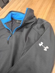 Under Armour ColdGear Reactor Mens MD/M Gray 1/4 Zip Pullover Fitted Athletic