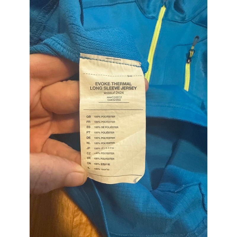 Bontrager Evoke Thermal Cycling Jersey Men's M/L Blue Profila Half Zip Pocket gallery