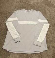 Vintage Nike Jersey Mens XL Striped Long Sleeve Grunge Skater Gray Y2K 90s