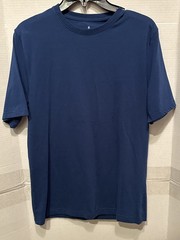 STAFFORD Men’s Crew Neck Super Soft Short Sleeve Blue T-Shirt – Size Small – NEW