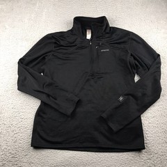 Patagonia R1 Fleece Pullover Mens L Black Zip Up Waffle Knit Vintage Y2K Jacket