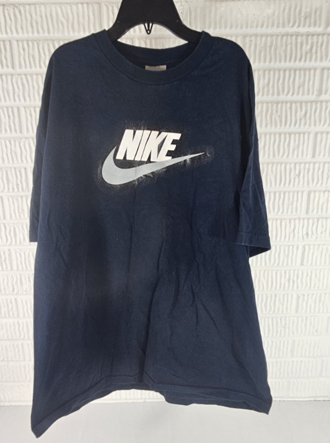 Nike Men's T-Shirt Athletic Swoosh Logo Short Sleeve Black T-Shirt XXL