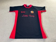 Kooga Medium Black Rugby Shirt – Hellfish Little Italy (The Simpsons?) Free P+P