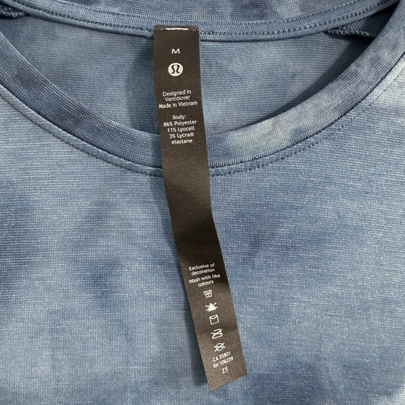 Lululemon Men’s Always Agile Short Sleeve Shirt Diamond Dye True Navy Chambray M gallery