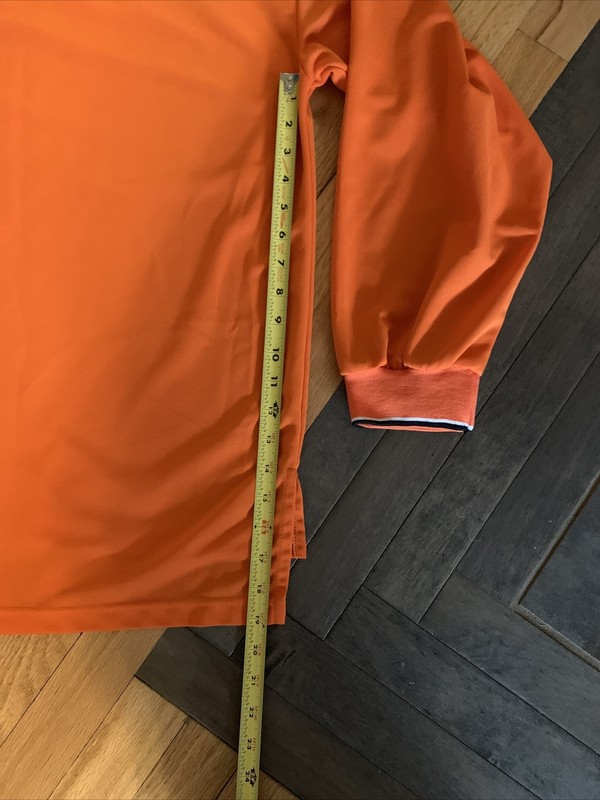 TOMMY HILFIGER 1/4 Zip Pullover Long Sleeve Size Large Orange gallery