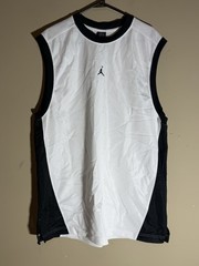 VINTAGE Jordan Tank Top Mens XL White Jumpman Logo Retro Sleeveless