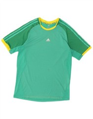ADIDAS Mens Climacool T-Shirt Top Small Green Colourblock Polyester DC13