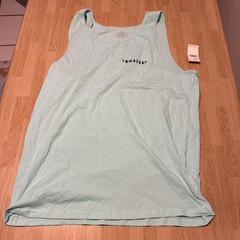 NWT $26 O’Neill El Jefe Men’s Tank Top Standard Fit Aqua Blue Large Surf New