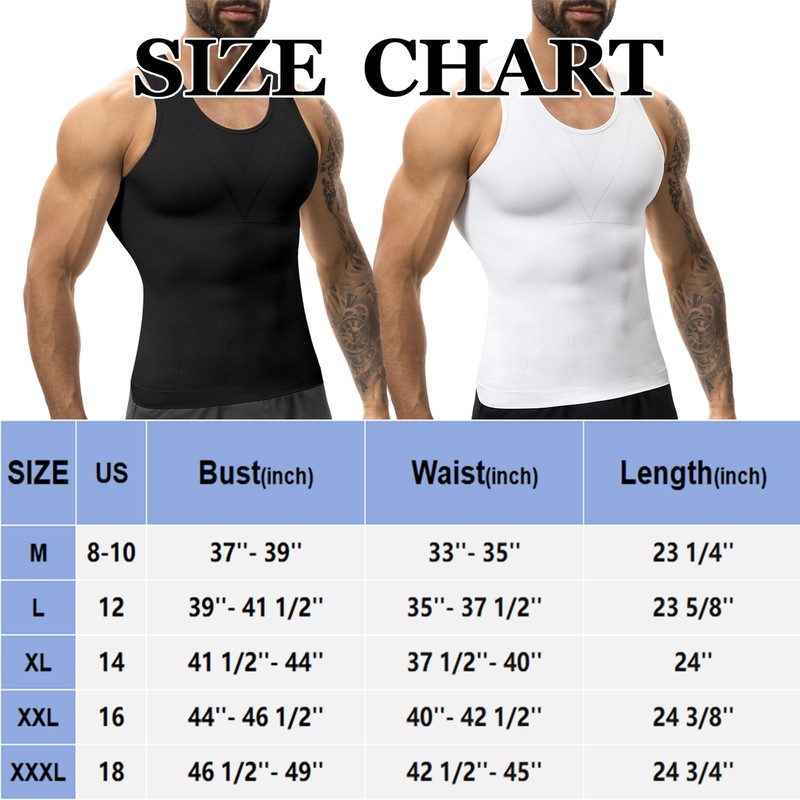 Mens Belly Chest Compression Tank Slim Shaper Tummy Control Underwear Tee gallery