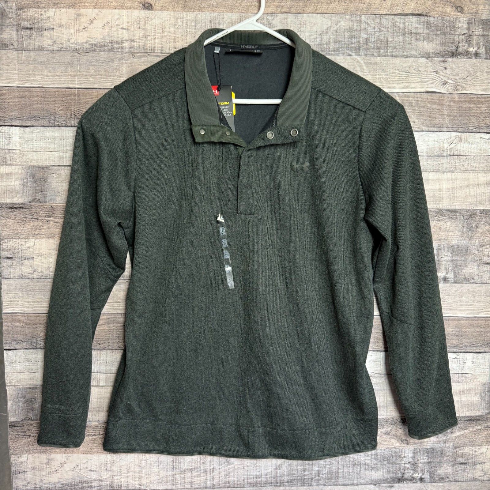Under Armour Storm Golf Fleece Sweater Mens 2XL Green Coldgear Long Sleeve NEW gallery