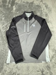 Callaway Weather Series Swing Tech 14 Zip Pullover Gray Size Large UK Logo