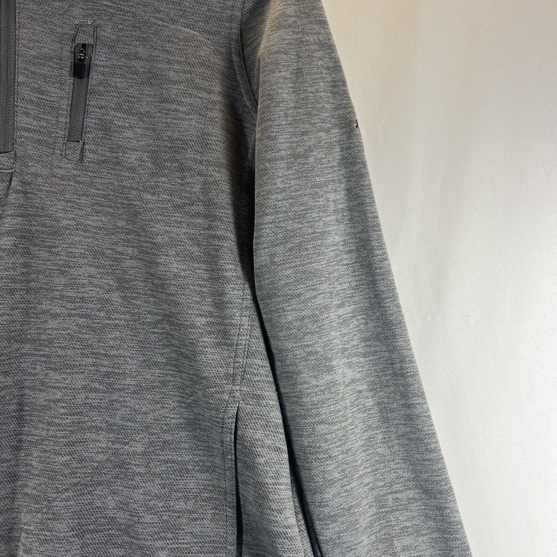 Black Clover Gray Titos Logo 1/4 Zip Long Sleeve Collared Pullover Men's Size S gallery