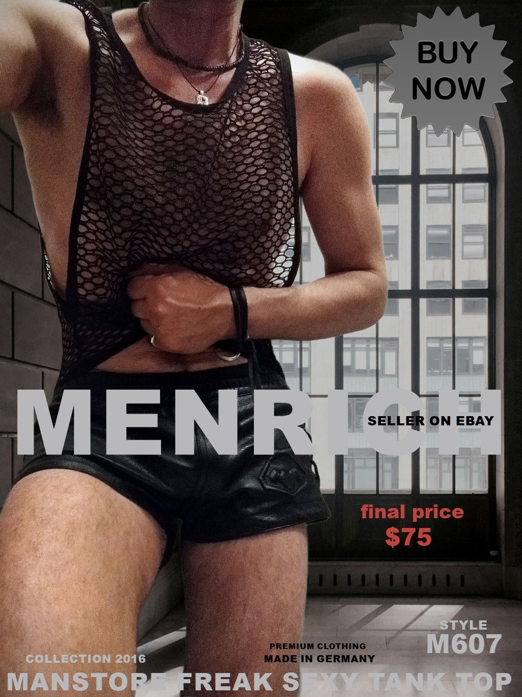 MANSTORE M607 FREAK TANK TOP. BLACK SMALL NWT🌈GAY NASTY PIG GREGG HOMME RUFSKIN gallery