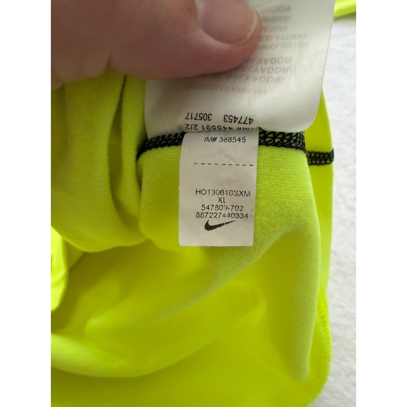 Nike Pro Combat Hyperwarm Mens XL Volt Neon Yellow Long Sleeve DriFIT Top 547809 gallery