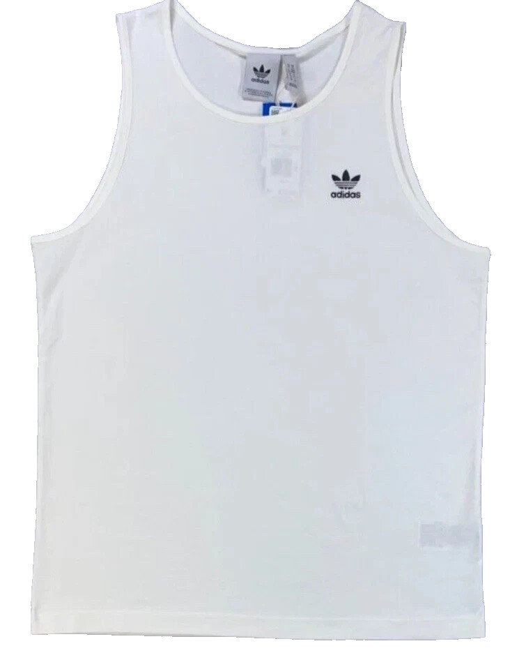 Adidas Men's Essentials Trefoil Tank Top White Size XS JF6601 gallery