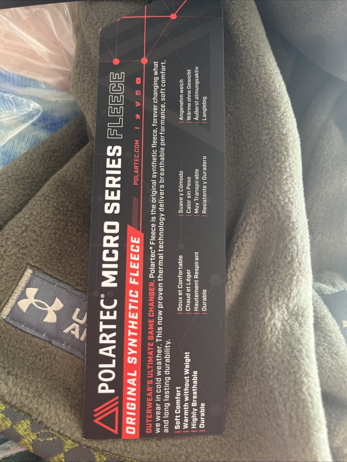 Under Armor Men’s Polartec Maxx Full Zip Jacket Marine OD Green Size medium gallery