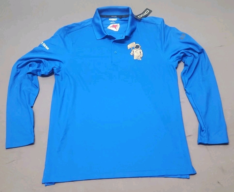 Ogio Mens Sz. L Blue Performance Long Sleeve Astronaut Messenger Custom Graphic gallery